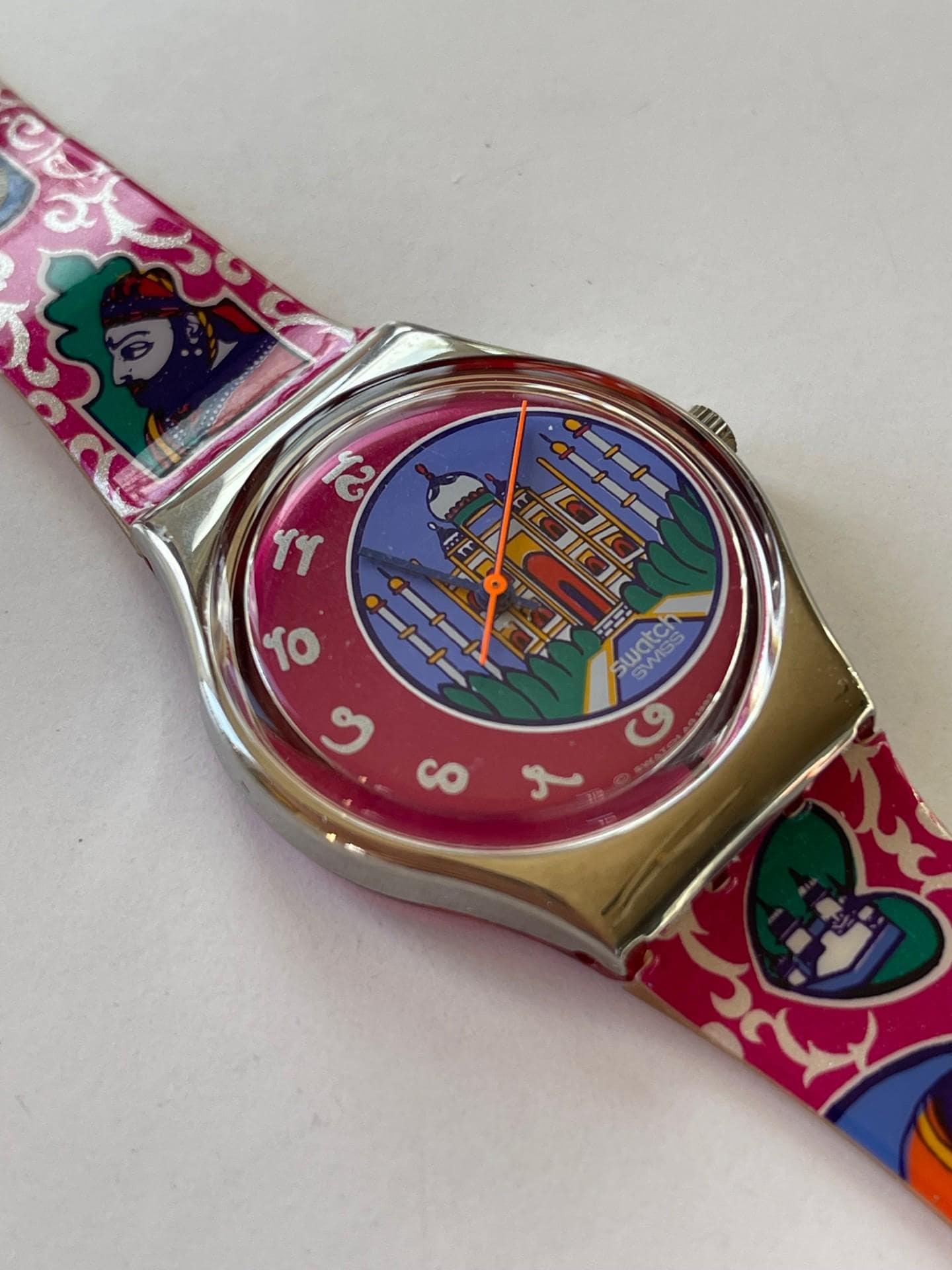 ハッピーパスタイム リッチ 160W Swatch Dehly Taj Mahal NIB Original Box Paper Vintage Swiss Made