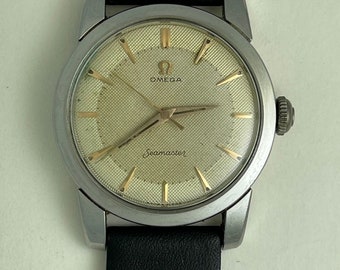 Omega Seamaster Two Tone Textured Dial Stainless Steel Cal.420 Ref.2759-2SC 2761 Vintage Swiss  Made 1952