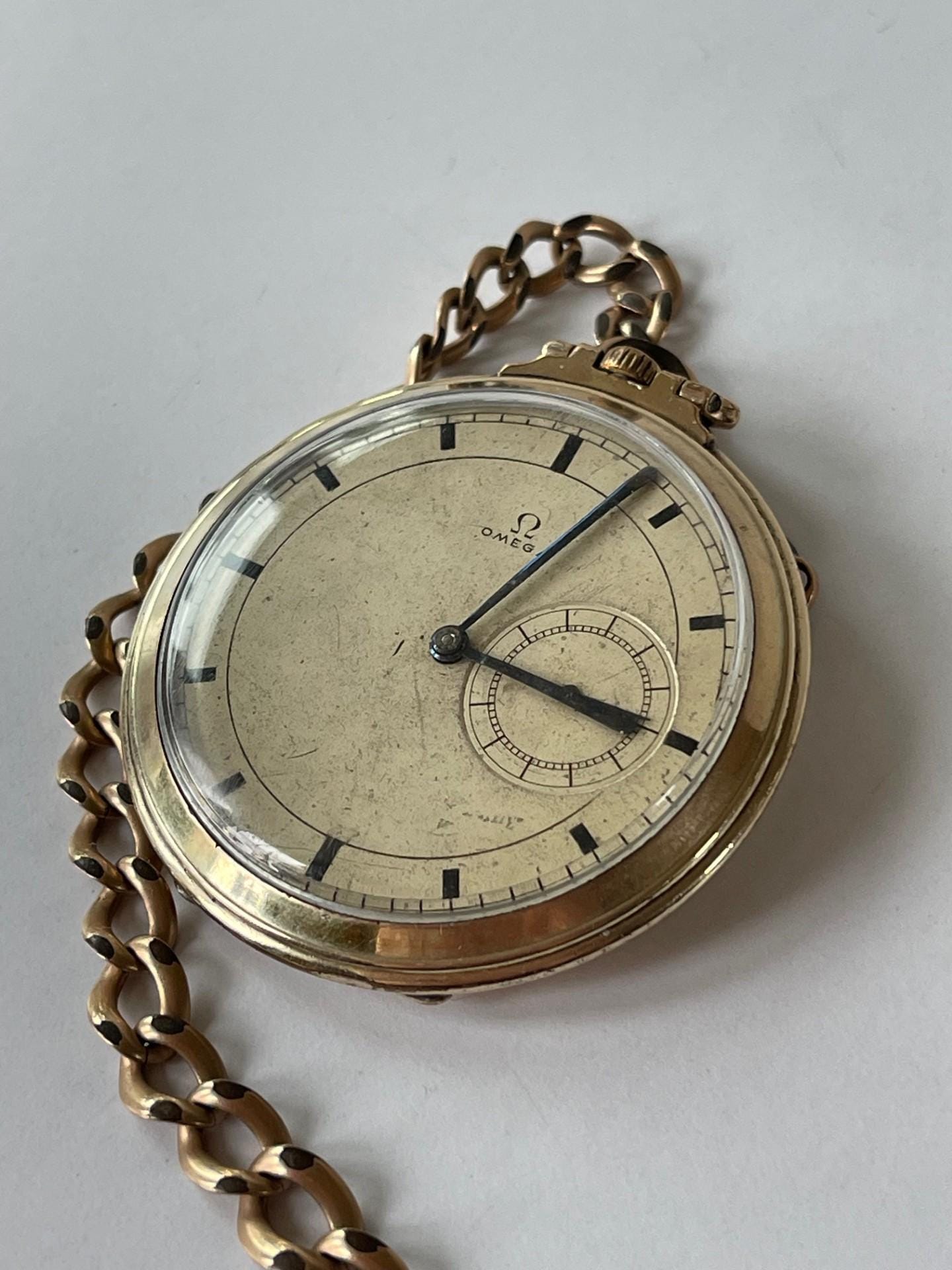 Omega Art Deco Gold Plaque 20microns Seconds Dial at O'clock