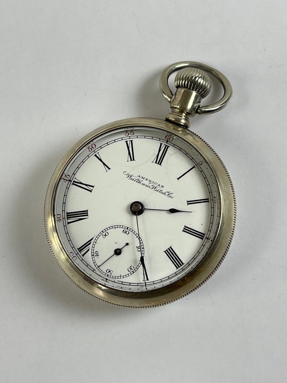 Waltham American Sterling Silver Railroad Militar… - image 2