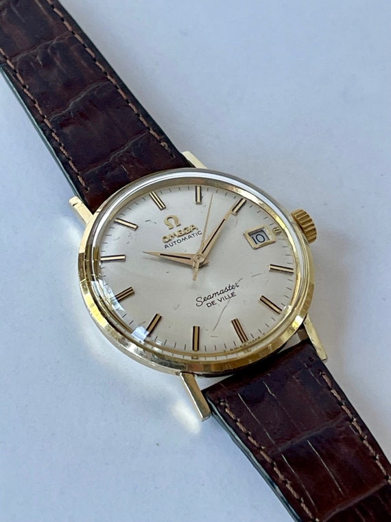 omega seamaster deville 14k gold
