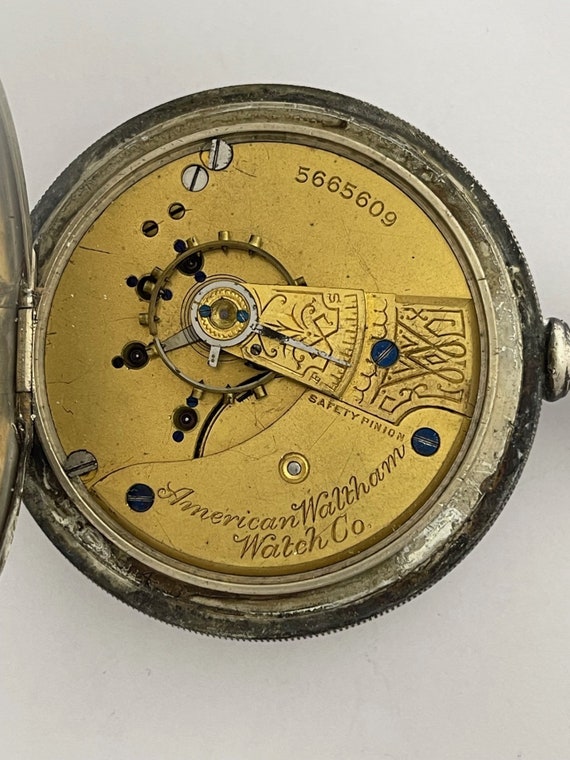 ［鑑定済］American Waltham Watch silver925 Waltham American Antique Coin Silver Large and Heavy Pocket