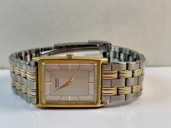 Seiko Rectangular Two-Tone Dial Vintage Made in J… - image 2