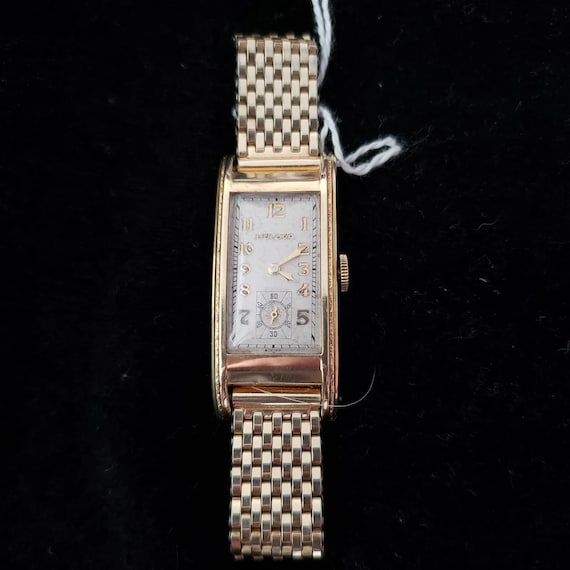 Bulova President Curving 10K Gold Filled Art Deco… - image 2