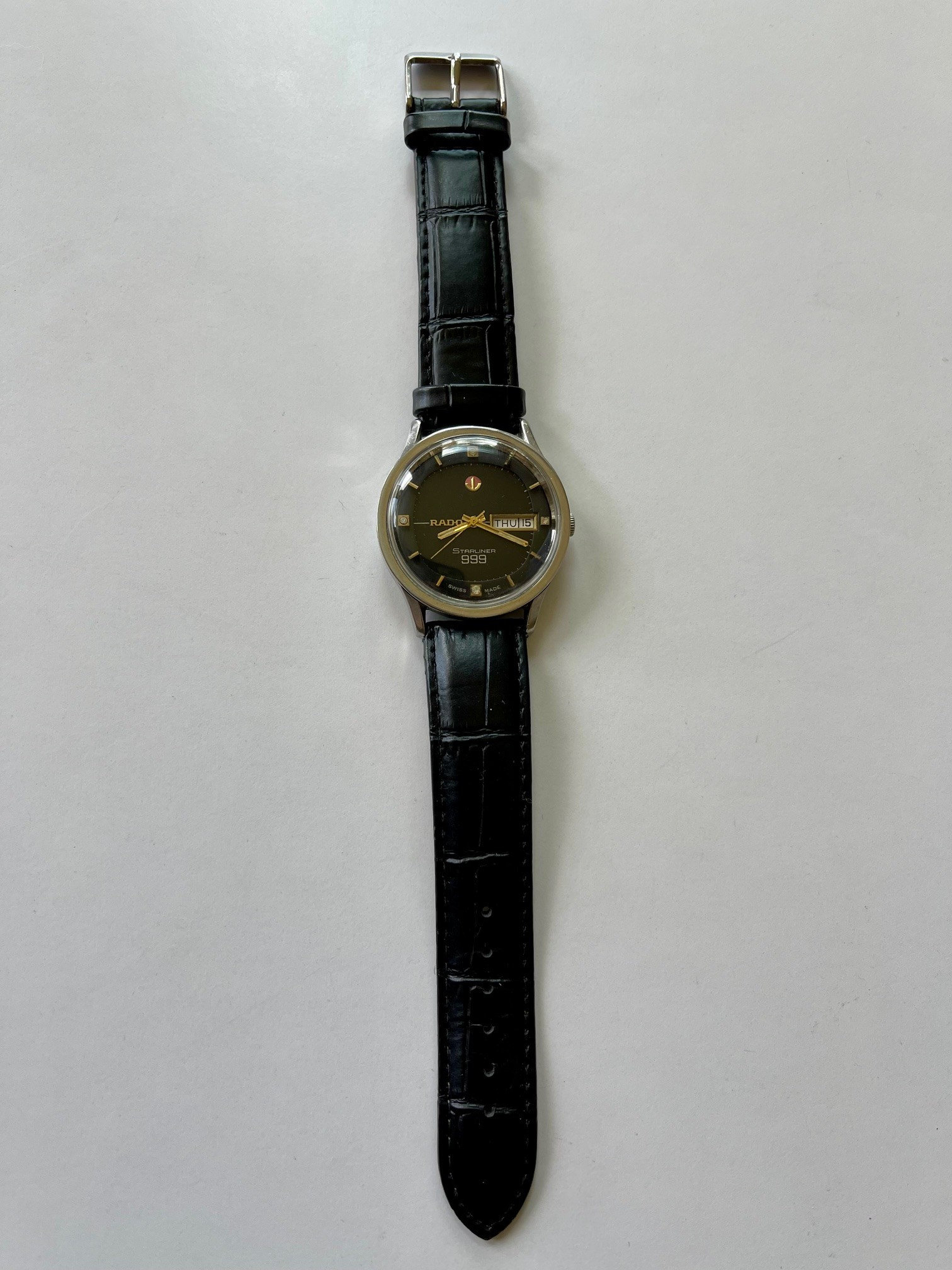 Rado Starliner 999 Automatic Quick Set Day/date Two Level Black