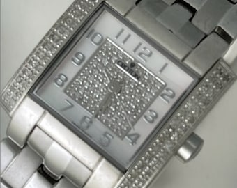 Croton Ladies Square Genuine Diamonds Dial/bracelet Quartz  display picture 1