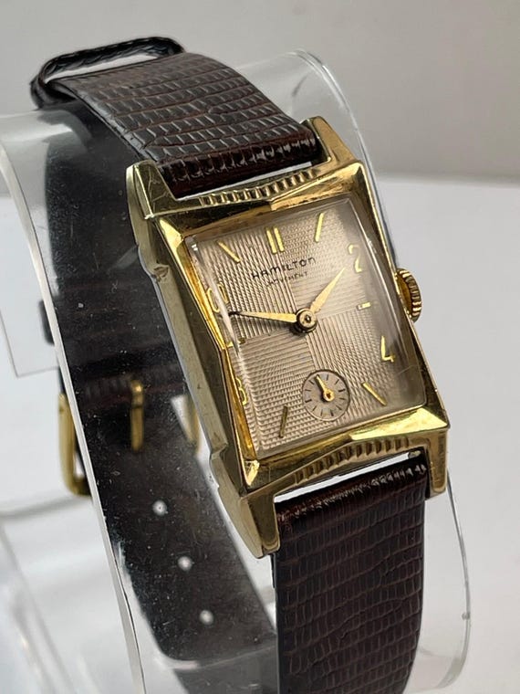 Hamilton Art Deco Style Rectangular Sectored Text… - image 3