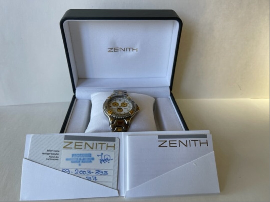 Zenith Defy Triple Calendar Date/day/month Moon Phase Solid 18k