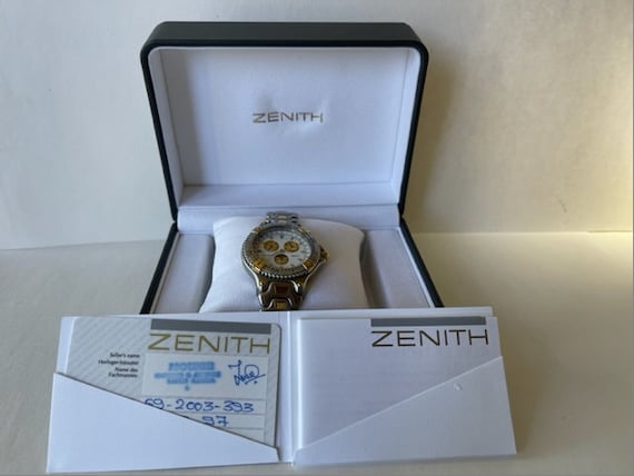 Zenith Defy Triple Calendar Date/day/month Moon Phase Solid 18k