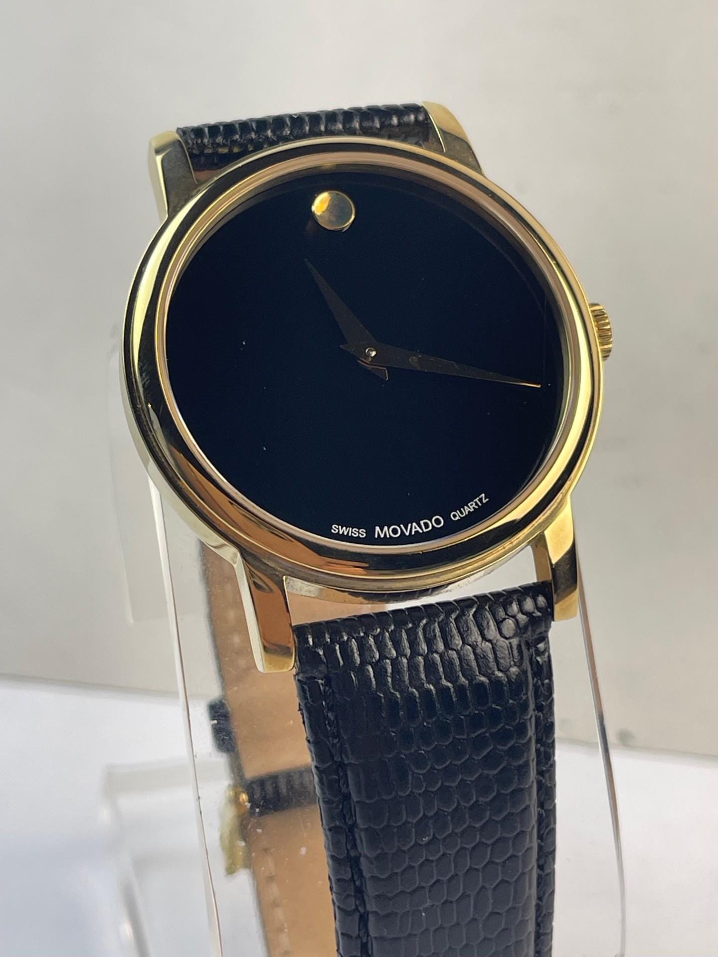 Movado Museum Classic Mo.01.1.34.6002gold Dot Black Dial Sapphire