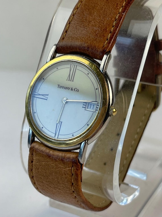 Tiffany Classic Dress Solid 18K(750) Gold Bezel Calendar Date Two