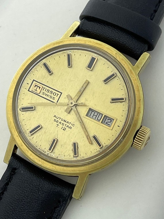 Tissot Seastar T12 Automatic Calendar Date Gold C… - image 1