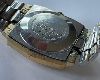 Seiko DX Automatic Day Date Two Tone Dial Gold Capped Ref.6106