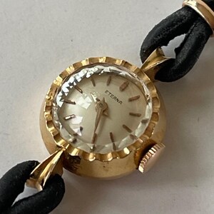 Eterna Solid 18K (750)Art Deco Style White Gold Bezel Ladies Swiss Made 1935