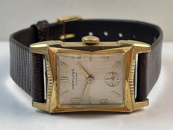 Hamilton Art Deco Style Rectangular Sectored Text… - image 4