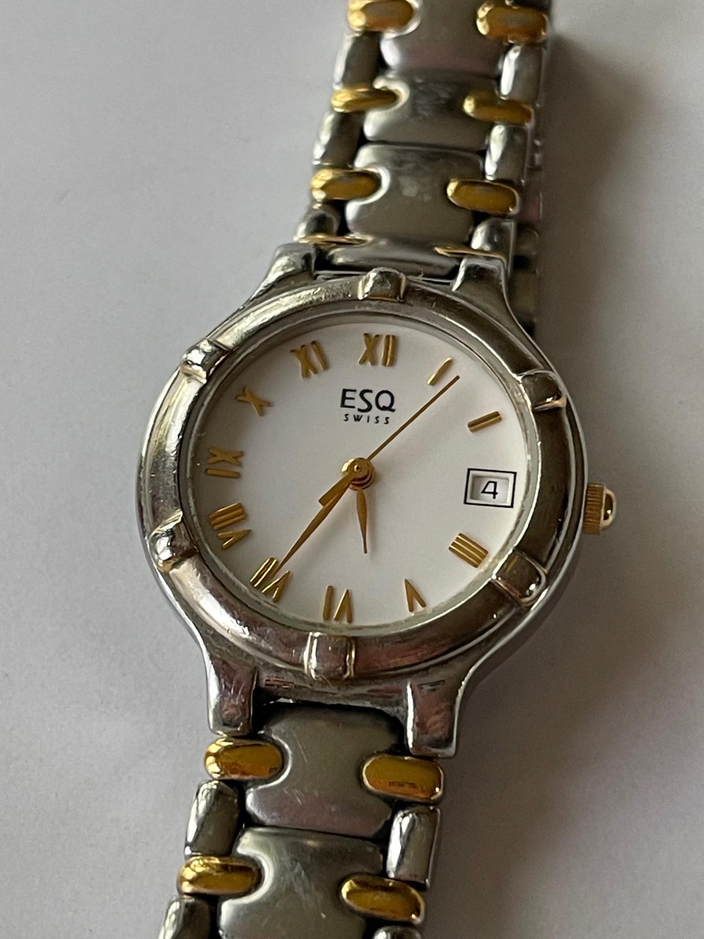 ESQ Movado Watch Gold Tone Swarovski Crystals Esq Movado Watches - Etsy main image 4