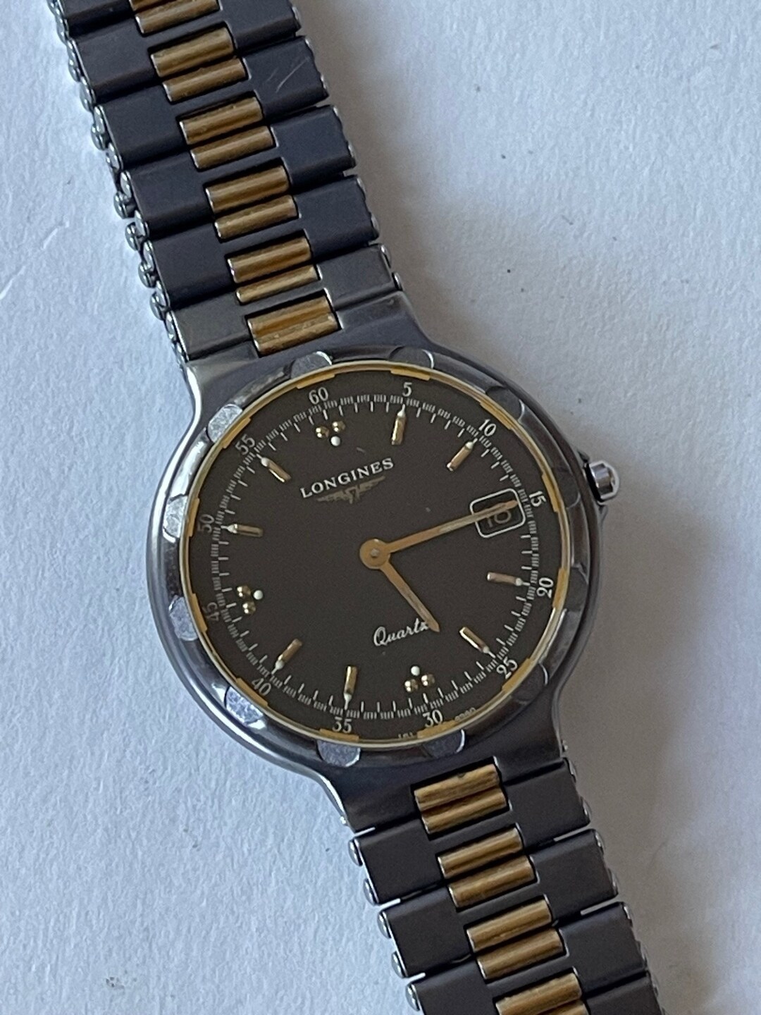 Longines Conquest Two Tone Gold Stainless Steel Calendar
