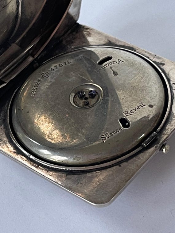 Eterna Solid Silver Square 2 level White Porcelai… - image 5