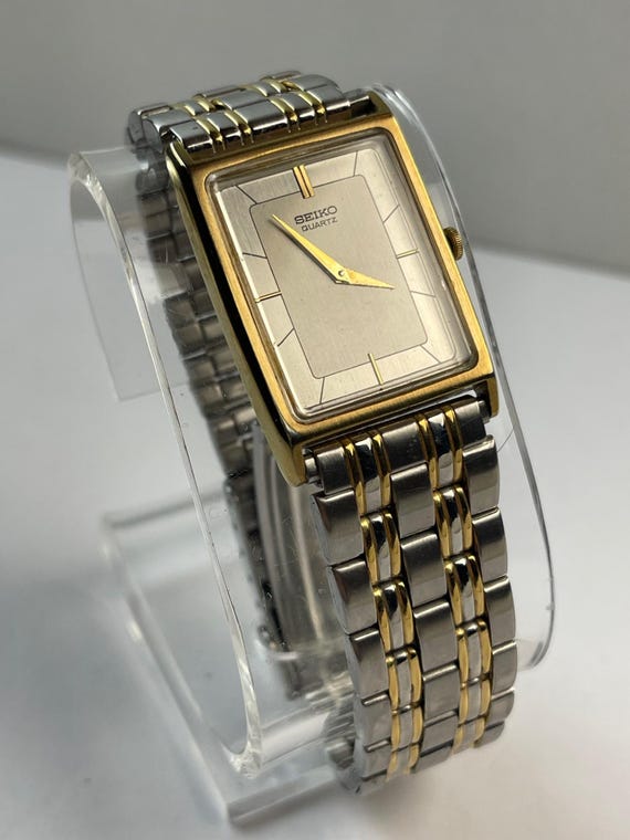 Seiko Rectangular Two-Tone Dial Vintage Made in J… - image 1