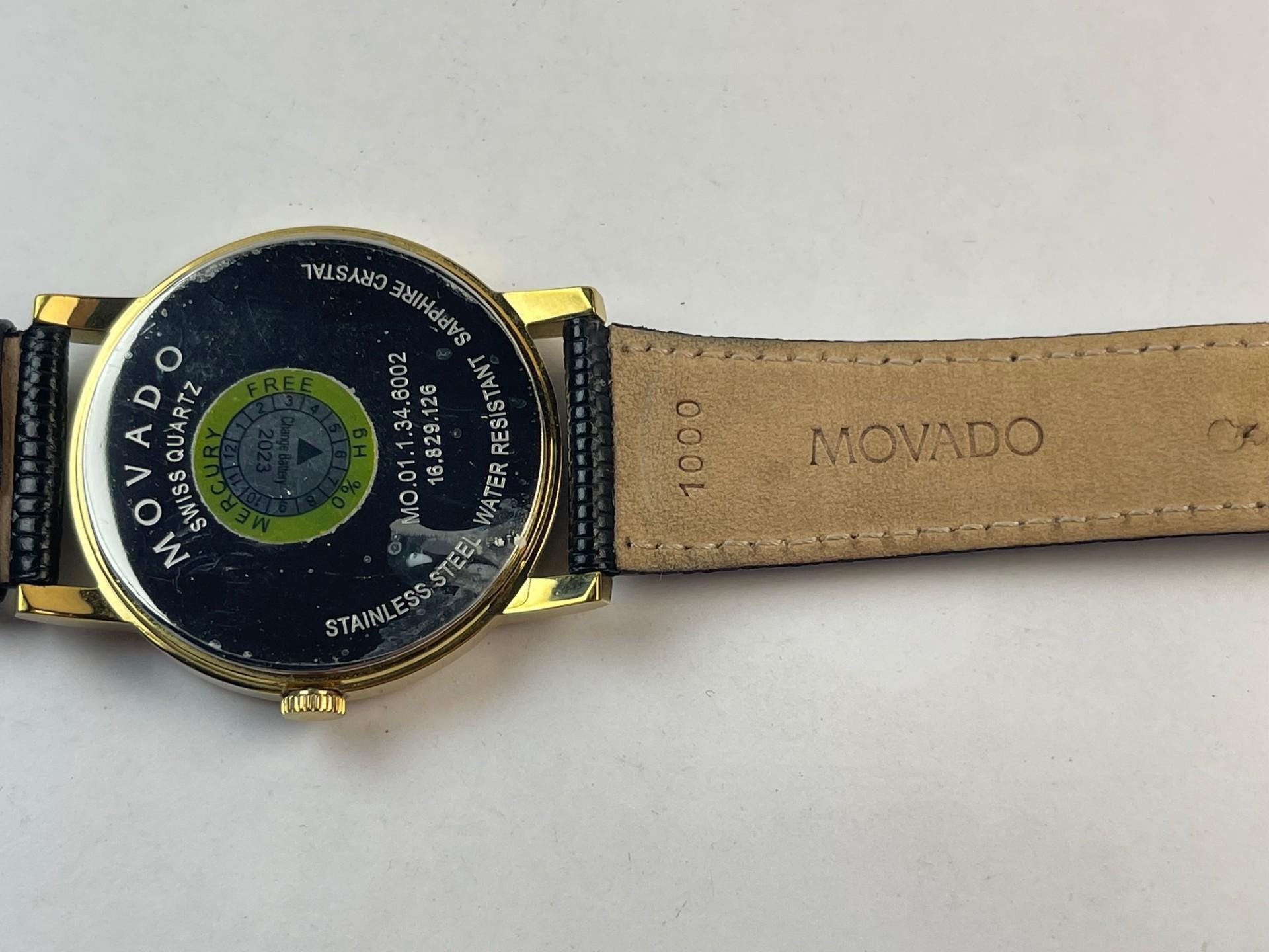 Movado Museum Classic Mo.01.1.34.6002gold Dot Black Dial Sapphire