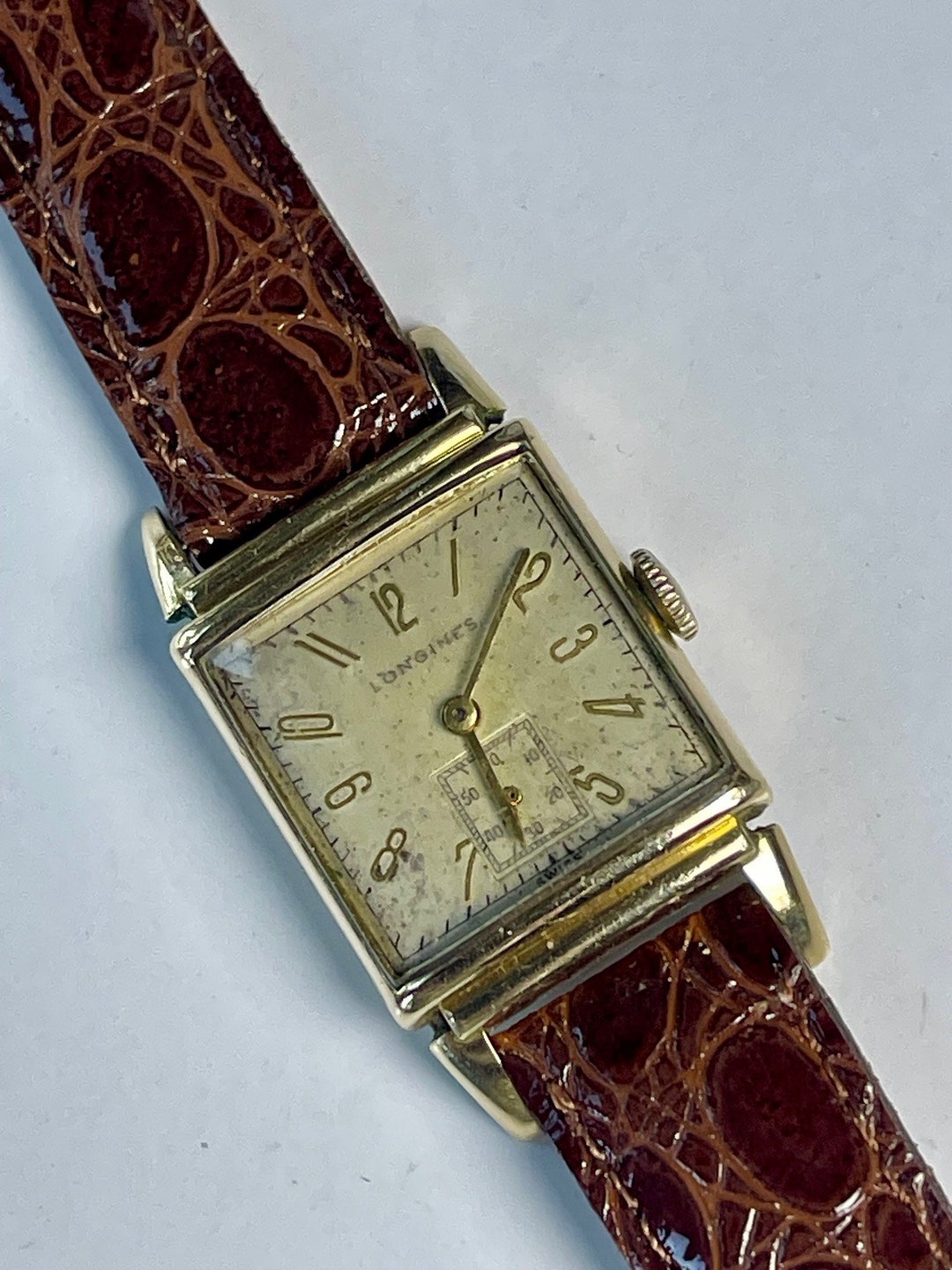 Longines Art Deco 10K Gold Filled Rectangular Fancy Lug Swiss Made 1924 ...