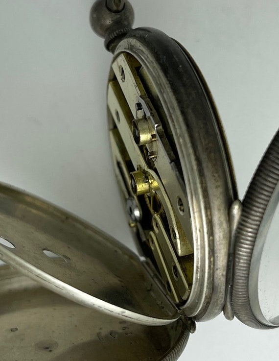 Anonymous Solid Silver Key Winded Cylinder Pocket… - image 4