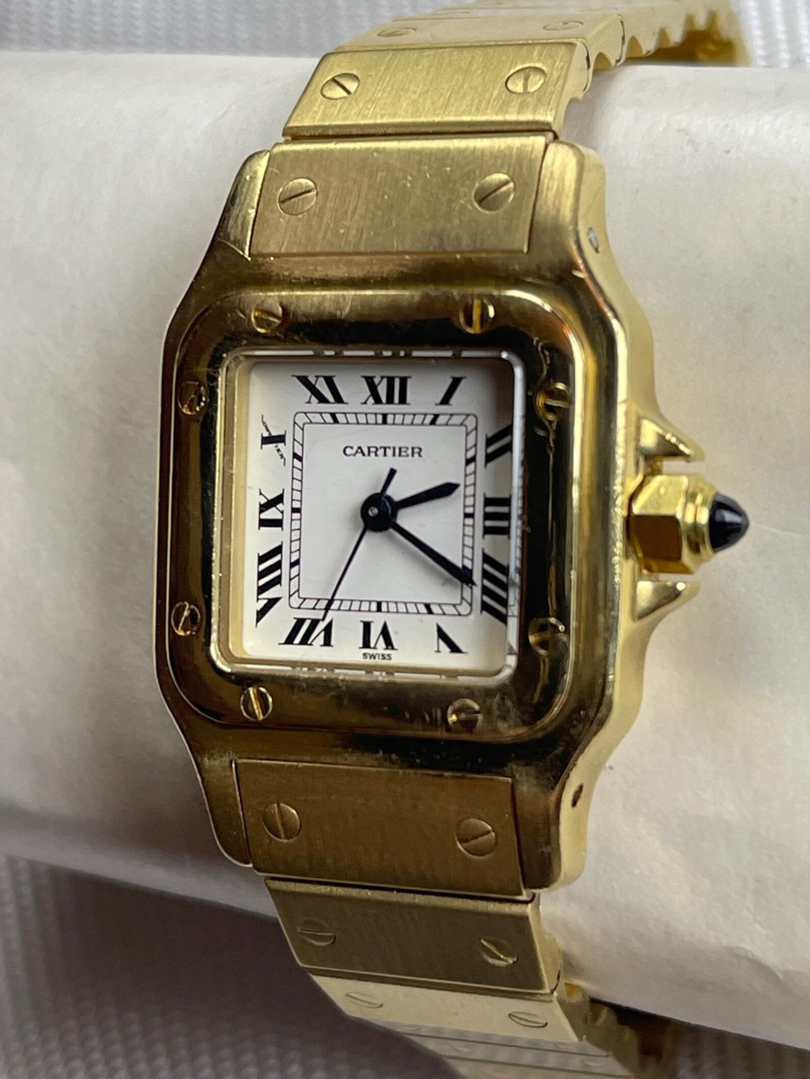 Cartier Santos Galbee Solid 18K 750gold Automatic Ladies Etsy