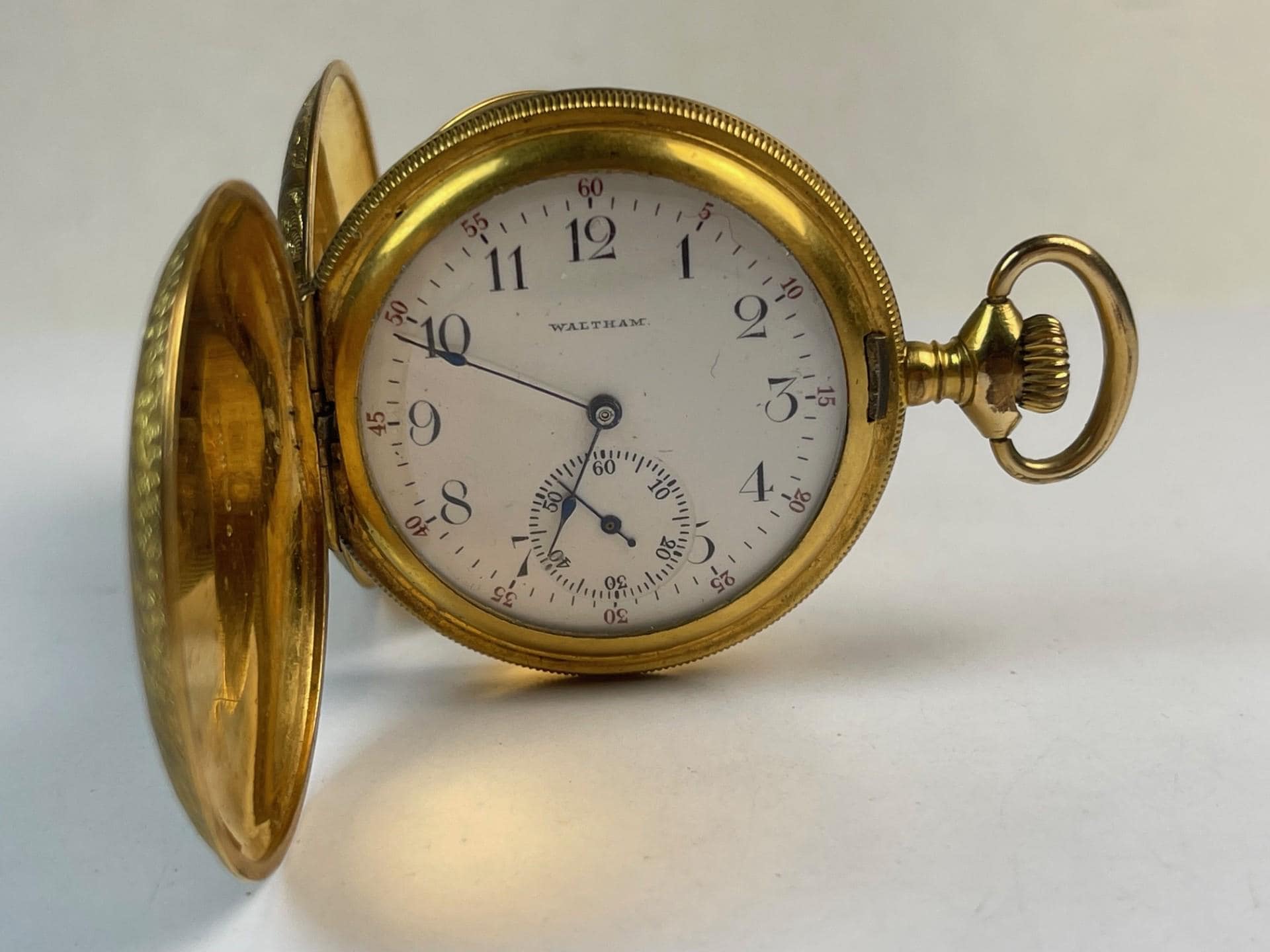 Waltham Warranted 20years Hunter Case Gold Filled Antique Pocket