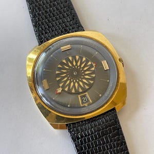Ernest Borel Kaleidoscope Automatic Cocktail Calendar Date Gold Capped Vintage Swiss Made 1965 Etsy