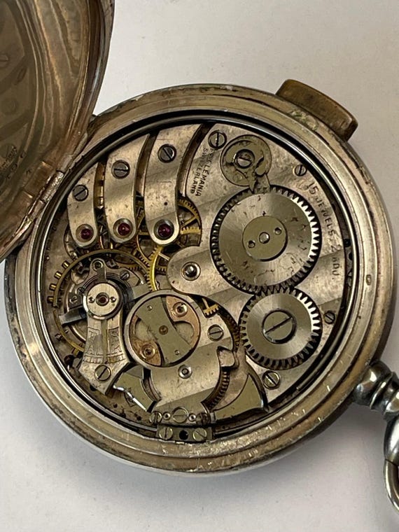 Lemania Solid Silver Minute Repeater Art Deco Poc… - image 8