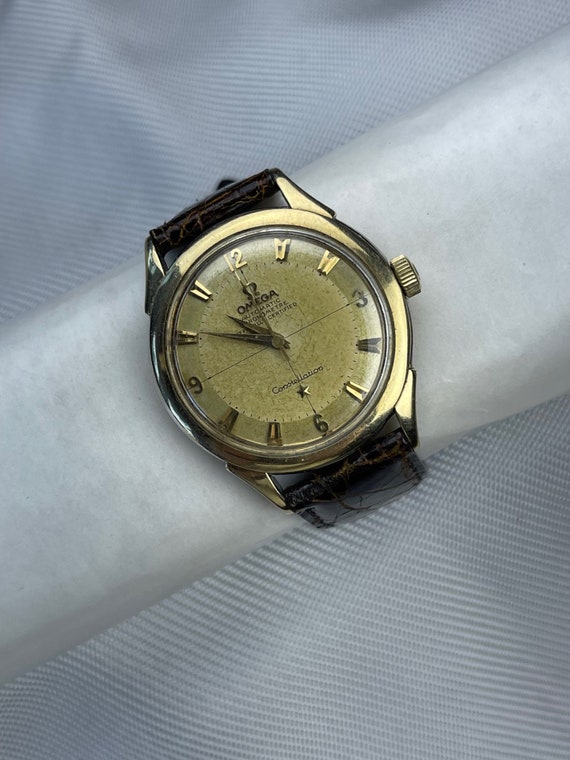 Omega Constellation Automatic Chronometer Officially Certified Solid 14k585bezel Lug Covered Tropical Dial Cal.354 Vintage Swiss Made Etsy UK