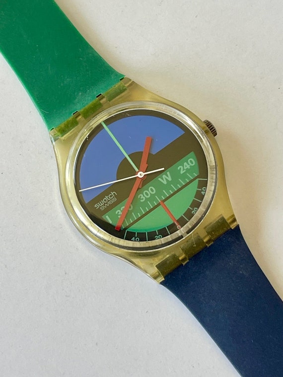 Swatch Nautilus GK102 Multicolor Dial Vintage Swiss Made 1986 Etsy UK