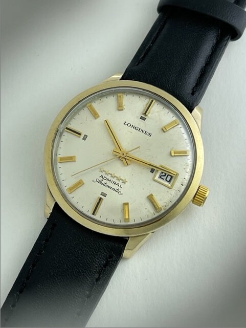 Longines Admiral 5 estrellas Fecha automatica del calendario Oro tapado Cal.505 Jumbo Vintage Swiss Made 1958 Etsy Mexico