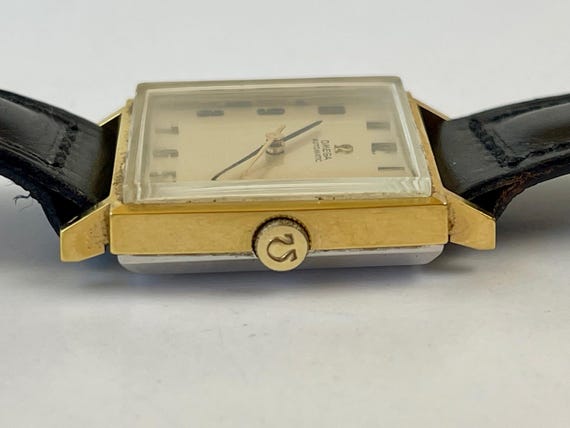 Omega Automatic Square Gold Capped /Stainless Ste… - image 3