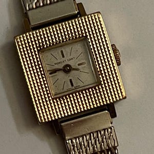 Robert Cart massief 18K (750) goud dames art-decostijl vintage vierkant Swiss Made 1975