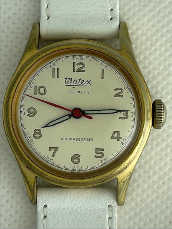 【1950s】WATEX OH済 ヴィンテージ腕時計 Watex Doctors Medical Military Officers WWII 1942 Screw Down Case