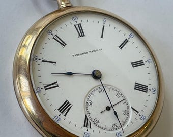 Vintage Tavannes Watch Co Pocket Watch 800 Silver Ancre Ligne