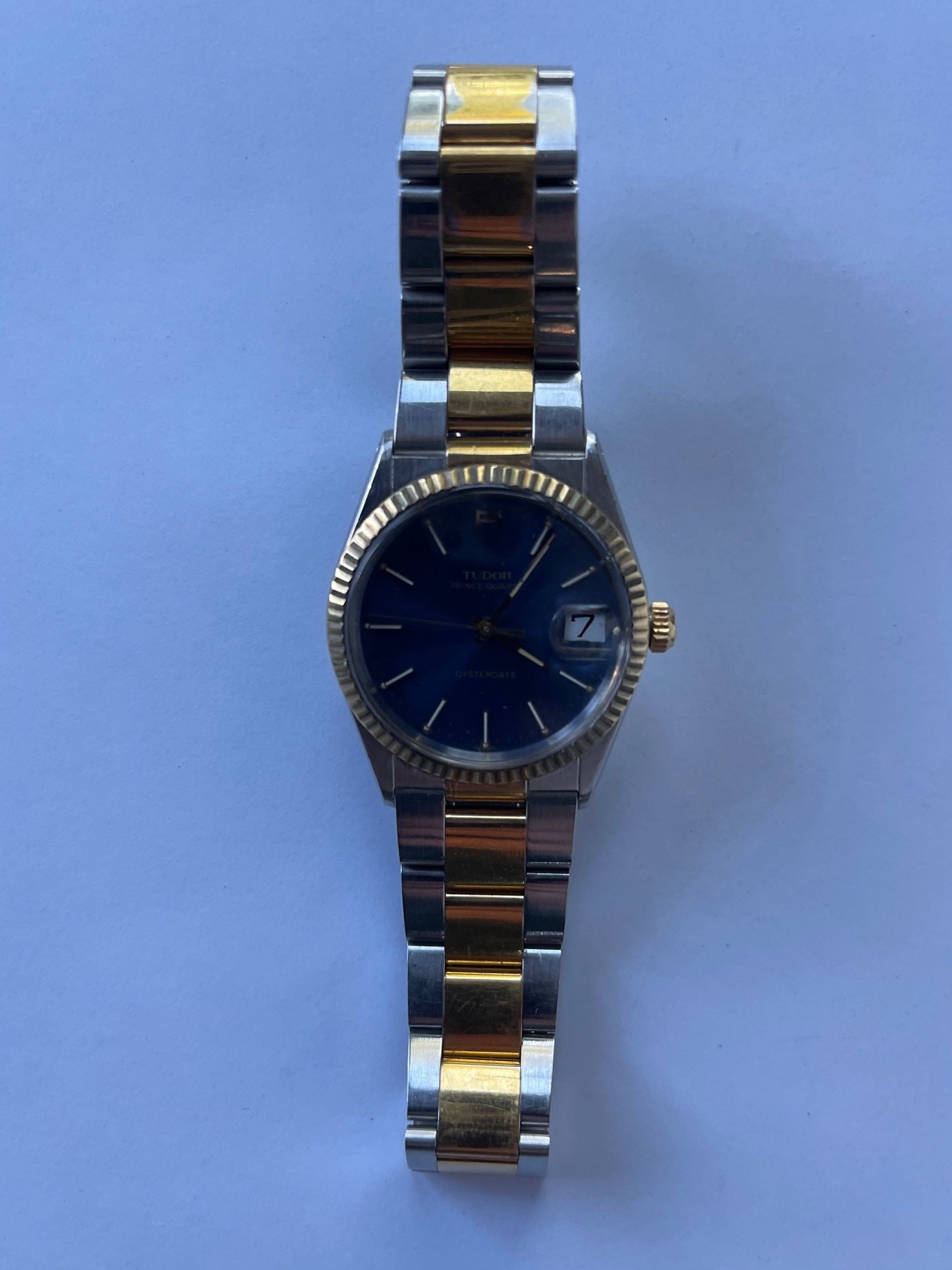 Tudor Prince Oysterdade Made by Rolex Magnifier Date Blue Tudor Prince Oysterdade Made by Rolex Magnifier Date Blue