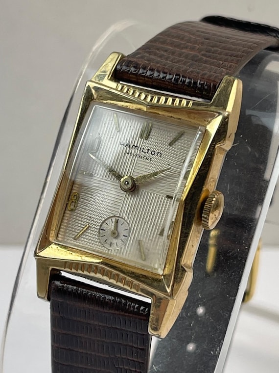 Hamilton Art Deco Style Rectangular Sectored Text… - image 2