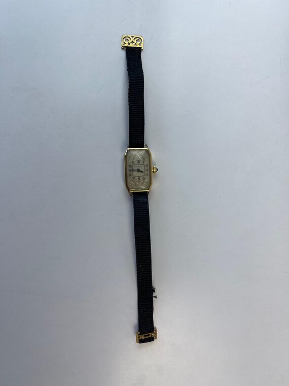 Americus Solid 18K(750) Art Deco Rectangular Text… - image 6