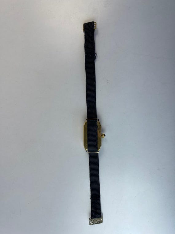 Americus Solid 18K(750) Art Deco Rectangular Text… - image 7