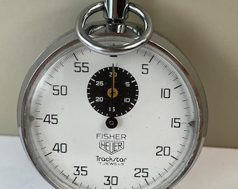 Heuer Fisher Trackstar ref. 603.301 7 J Two Tone Dial Stopwatch Vintage Swiss Made 1977