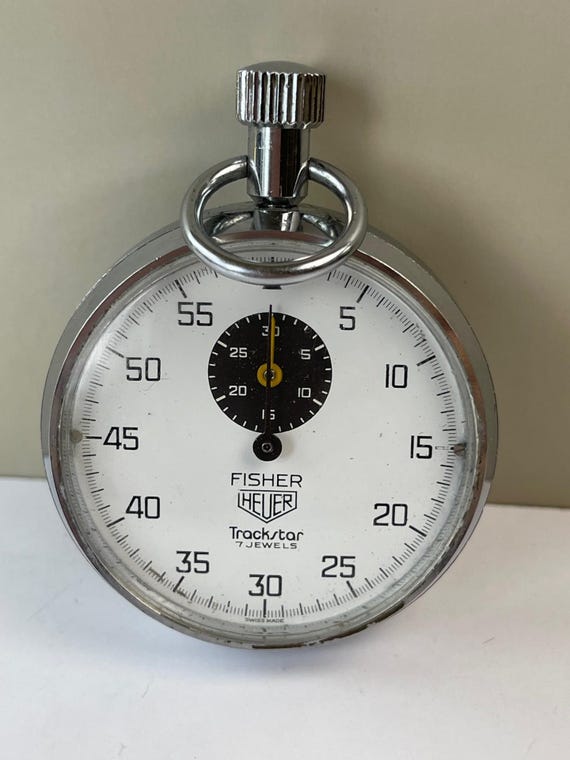 Heuer Fisher Trackstar Ref. 603.301 7 J Two Tone Dial Stopwatch