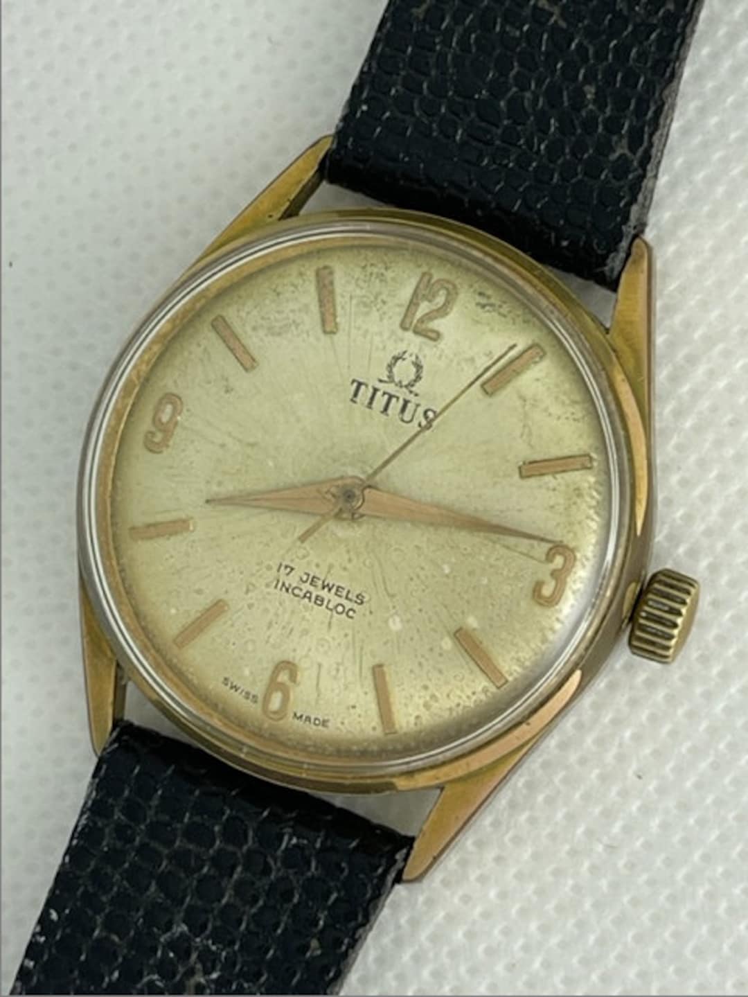 Titus Solvil et Titus Gold Capped Vintage Screw Down Fondello Cassa Swiss Made 1952 Ref.7055 Etsy Italia
