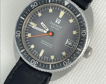 Tissot Navigator Automatic Vintage Diver Date Screw Down Tissot Navigator Automatic Vintage Diver Date Screw Down