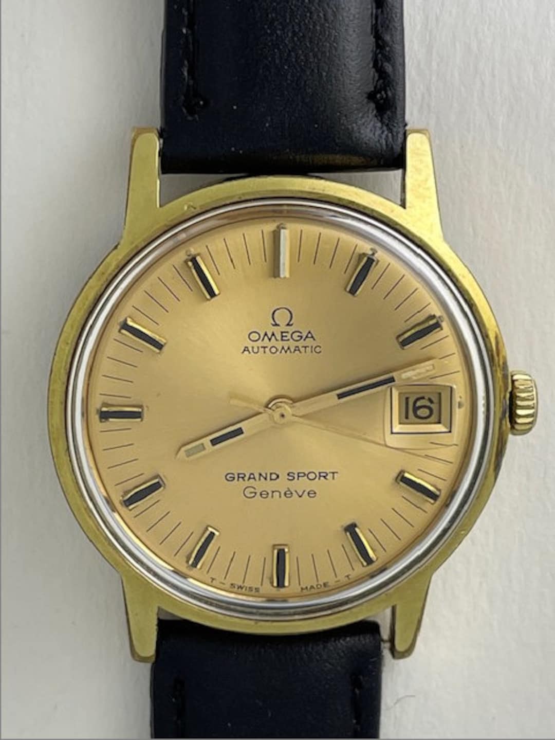 Omega Genève Grand Sport Geneve Automatic Calendar Date Gold