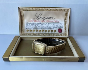 Longines Art Deco 10K Gold Filled Fancy Lug Original Box Swiss Made 1935