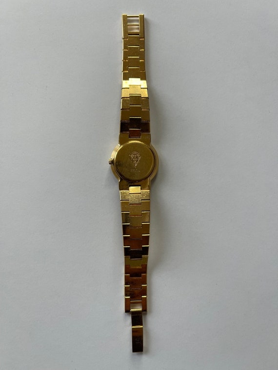 Gucci Ladies Gold Capped Black Dial Vintage Swiss… - image 7