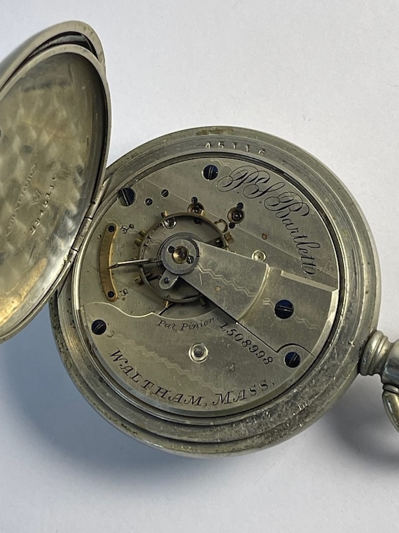 Waltham Bartletto Railroad Antique Pocket Watch S… - image 8