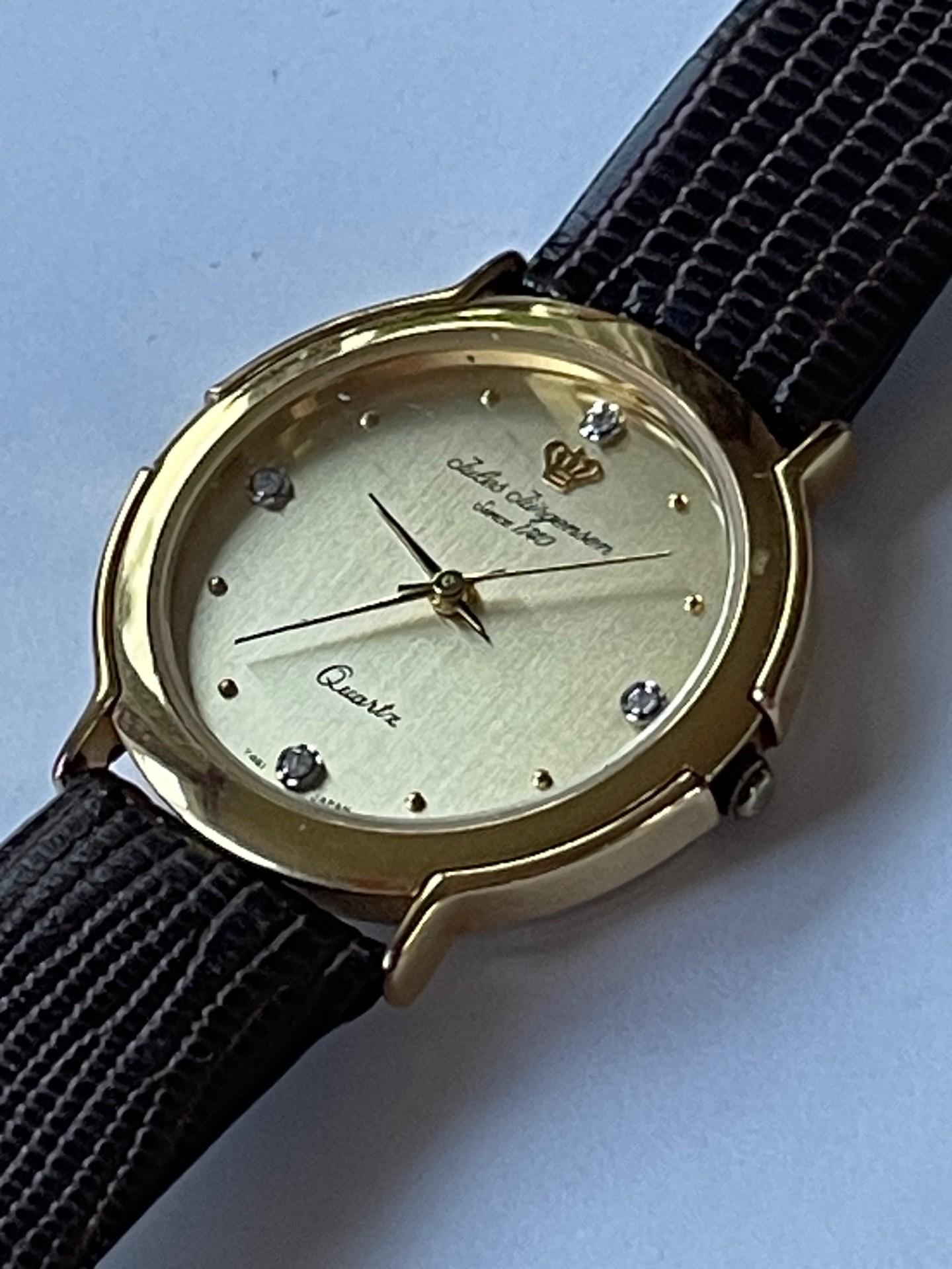 Jules Jürgensen Ladies Gold Capped Genuine Diamonds Sapphire 